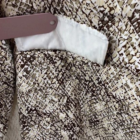 7TH Avenue Womens Jacket Blazer Career Snake Skin Print Neutral Women's Sz 10 - Picture 7 of 10